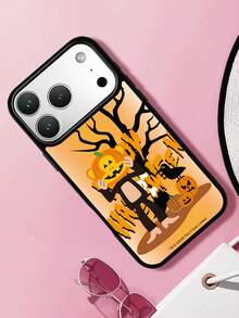 Licensed Paul Frank Magnetic Matte Large Hole Phone Case, Full Coverage Anti-Drop Protection For Camera, Halloween Pumpkin Lantern Head Monkey Pattern, New Style Compatible With Iphone 11/12/13/14/15/16/17 Pro Max Series Phone Protective Cover, Holiday Gift, Daily Commute, Daily Anti-Drop Highly Attractive Model - Multicolor - View 5