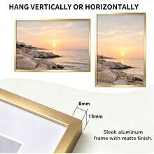 Mosearon 3pcs/2pcs/1pc Aluminum Alloy Photo Frame - Minimalist Home Style, Multiple Sizes Available, Can Be Placed On Desk Or Hung On Wall, Mold-Resistant, Lightweight And Durable - Flat Aluminum Alloy - View 5