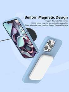 VOUVI Matte Magnetic Wireless Charge Case Compatible With IPhone 17 16 15 14 13 12 11 Pro Max Premium Solid Color Soft Shockproof Cover Compatible With 16 15 14 Plus Air Phone Accessories - Light Blue - View 5