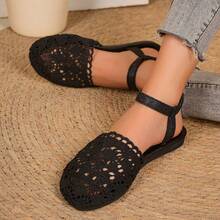 Double Beach Party Vacation Fashion Hollow Fabric Beach Party Vacation Summer - Black - View 3