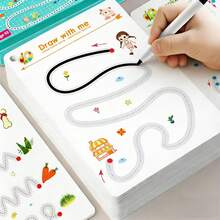 48 Themes Reusable Children's Handwriting Practice Book, With Pen And Eraser, Preschool Writing Practice Book, Exquisite Birthday Gift - Multicolor - View 7