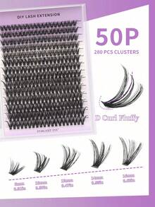 Faux Mink Eyelash Extensions, D Curl, Mixed Natural Style, 3D Russian Volume Eyelashes, Individual Eyelash Extension Tools - D - View 6