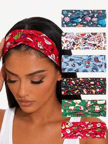 3 PiecesSoft Christmas Headband Set – Versatile And Cute Hair Accessories Suitable For Daily Wear, Sports, And Casual Outfits - Multicolor - View 1