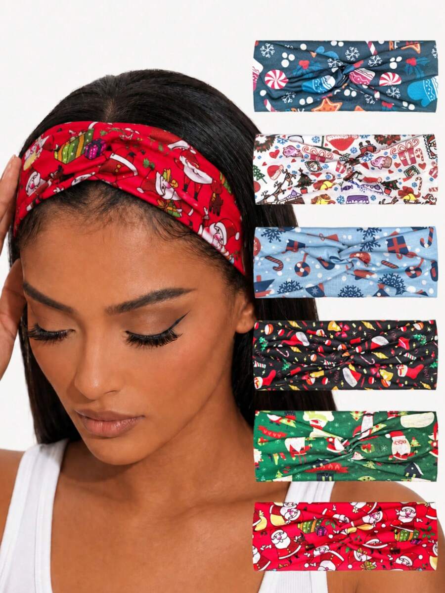 3 PiecesSoft Christmas Headband Set – Versatile And Cute Hair Accessories Suitable For Daily Wear, Sports, And Casual Outfits - Multicolor - View 1