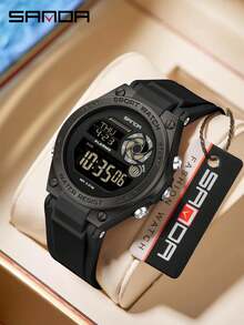 Jam Tangan Olahraga Digital SANDA Pria Wanita, Tali Silikon Warna-warni, Casing Bulat, Tampilan Ganda, Tahan Air 5ATM, Alarm, Tanggal Hari Ini, Jam Tangan Unisex - Satu ukuran cocok untuk semua. - View 19