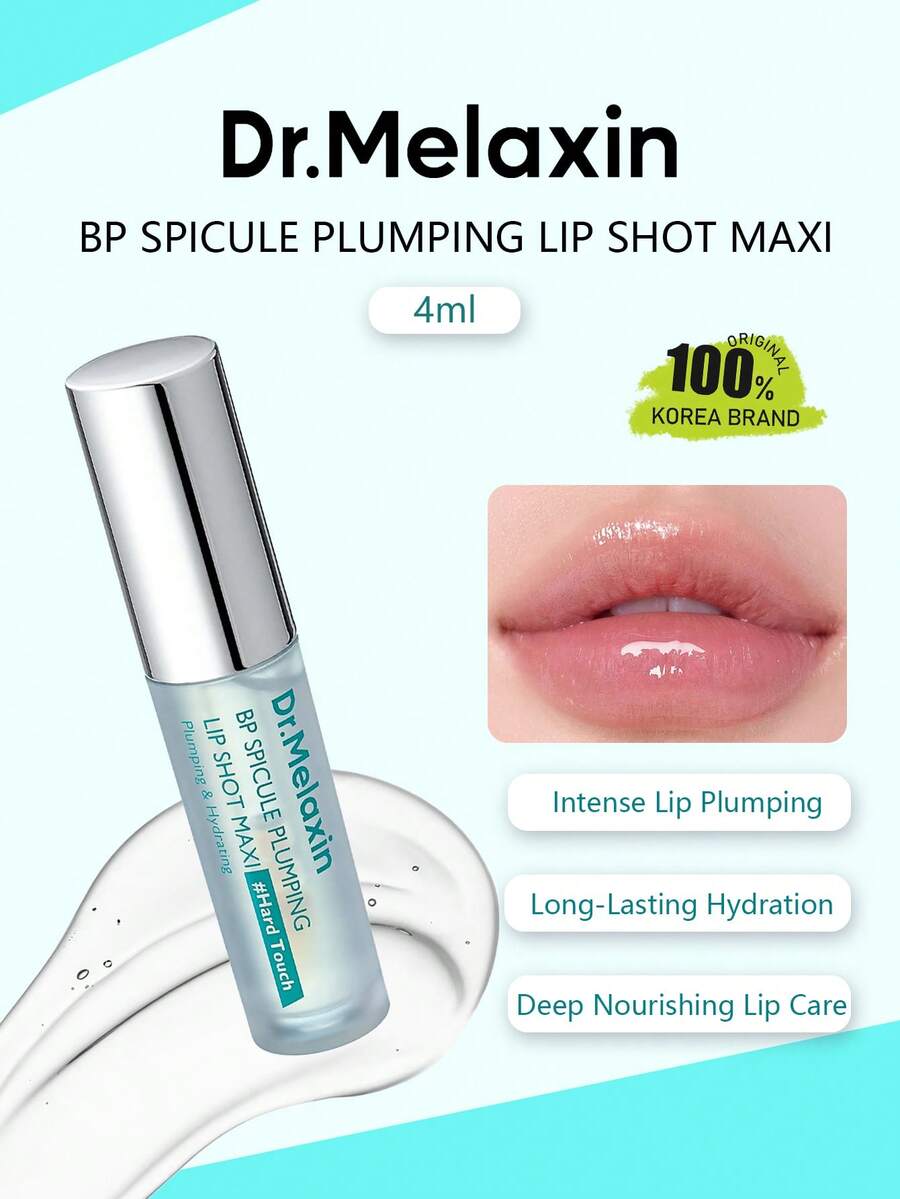 Dr.Melaxin BP SPICULE PLUMPING LIP SHOT MAXI 4ml 硬觸感豐唇液，生物針刺注入增加豐盈感，玻璃水光亮澤妝效，玻尿酸與胜肽成分，不黏膩，適用乾唇，K-Beauty 韓系彩妝，Olive Young，禮品 - 4ml - 查看 1