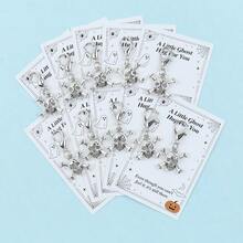10pcs Cute Skull Keychain, Halloween Theme Keychains, Exquisite Bag & Key Pendant, Halloween Party Decoration Gift - Multicolor - View 5