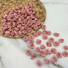 (100 Pieces/Bag) 1cm Handmade Rose Ribbon Mini Rose Wedding Dress Decoration, Hat DIY Accessories - Mixed Colors - View 10