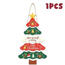 1pc New Christmas Party Decoration Hanging Ornament For Christmas Tree Scene Decor Door Hanger Home Gathering Supplies - Multicolor - View 7
