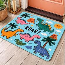 1 buah Keset Dinosaurus Kartun Warna Biru, Keset Selamat Datang, Keset Luar Ruangan, Karpet Dapur, Dekorasi Rumah, Keset Pintu Depan, Karpet Area, Karpet Taman, Karpet yang Dapat Dicuci - MultiWarna - View 4