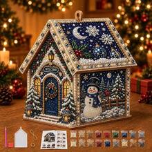 3D Christmas House Diamond Painting Kit, Adult Version, Holiday Decoration, Handmade Christmas Tree Ornament, Home Craft Gift - A - View 20
