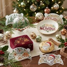 Christmas Holiday Magic! 6pcs DIY Christmas Painting Stencil Set - Create Christmas Party Decorations, Cards And Crafts In Minutes! Suitable For Gift Box Decoration, Canvas, Fabric, Greeting Cards And Home Decor. Reusable Plastic Craft Stencils - Sets - View 10