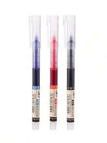 10/20pcs Liquid Ink Pens, Quick Drying Signature Ink Pens, 0.5mm Black/Blue/Red Ink, Essential For School/Office, Back To School Season - Multicolor - View 11