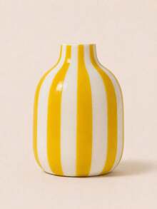 1pc Classic Striped Round Vase, Practical Floral Arrangement Vase, Desktop Decor, Suitable For Indoor Display, Applicable For Christmas Winter Holiday Home Party Decoration - Small Round Bottle - View 11