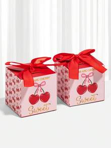 12/24 piezas Cajas de recuerdos de fiesta con tema de cereza dulce, cajas de embalaje de regalos para fiestas de cumpleaños con cinta, adecuadas para embalaje de regalos de fiesta de cumpleaños, recuerdos de fiesta - Multicolor - Ver 7