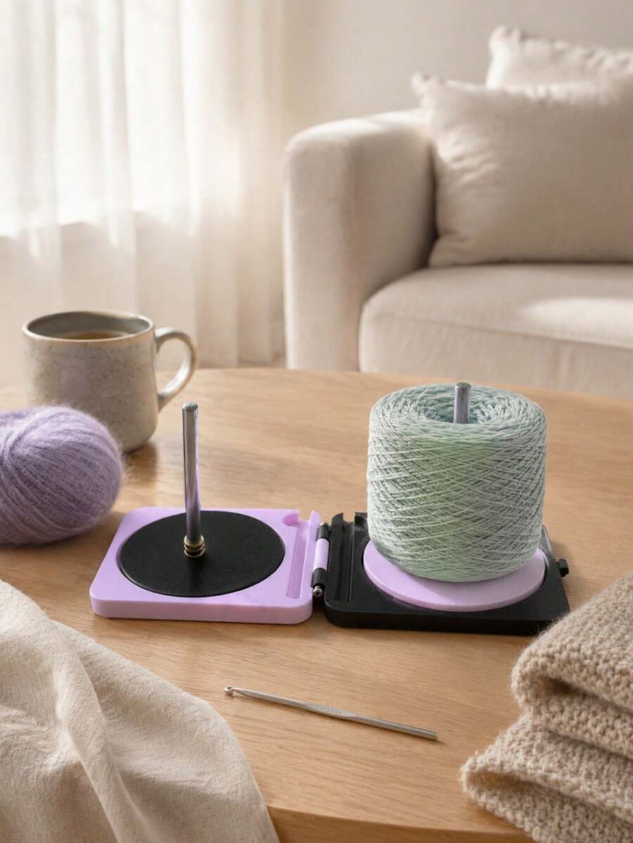 1pc Portable Foldable Yarn Spool, Macaron Style Yarn Ball Stabilizer, Home Knitting Tool, Stable And Non-Slip, Suitable For Knitting Enthusiasts And Crochet DIY Lovers, Compatible With Various Yarn Balls (A/B Style Randomly Shipped) - Yarn Spool - View 1