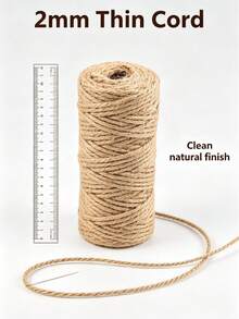 Handmade Gift Wrapping For Christmas, Birthdays, And Parties 20m/30m/40m 2mm Natural Jute Twine/Rope/String – Ideal For Home & Wedding Decor, Burlap Ribbon, And Bows - Multicolor - View 9