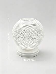 Kap Lampu Meja Bulat Berongga Bergaya Vintage Prancis, Lampu Malam Suasana Samping Tempat Tidur Kamar Tidur, Lampu Dekoratif Meja dengan Tekstur Anyaman Kreatif - Kap lampu jaring berongga berbentuk bola - View 8