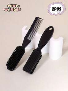 2pcs/Set Multi-Functional Children's Travel Comb Set - Double-Sided Styling Tools And Accessories Set, Suitable For Children's Normal Hair, Essential Hair Salon Products And Accessories, Beauty Travel Necessities, Suitable For Children - Multicolor - View 1