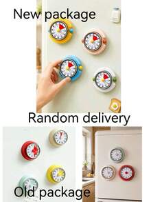 1pc Magnetic Kitchen Timer, Mechanical Timer, Time Reminder, Visual Time Management Alarm, Suitable For Baking And Kitchen Use (Non-Electric) - Multicolor - View 10