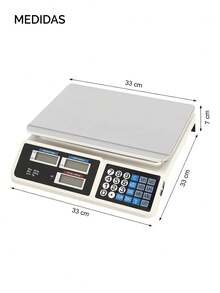 40kg Commercial Digital Pricing Scale With LCD Display - White - View 8