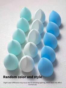 15pcs Makeup Sponges Puff, Gourd/Teardrop/Beveled Random Shape, Random Color, Makeup Tools, Suitable For All Skin Types - Multicolor - View 8