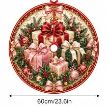 1件裝彩色禮物盒堆疊式聖誕樹裙，優雅節日裝飾，5種尺寸，中性節日禮物，適合居家與派對聖誕家居裝飾 - 多色禮物盒堆疊 - 查看 13