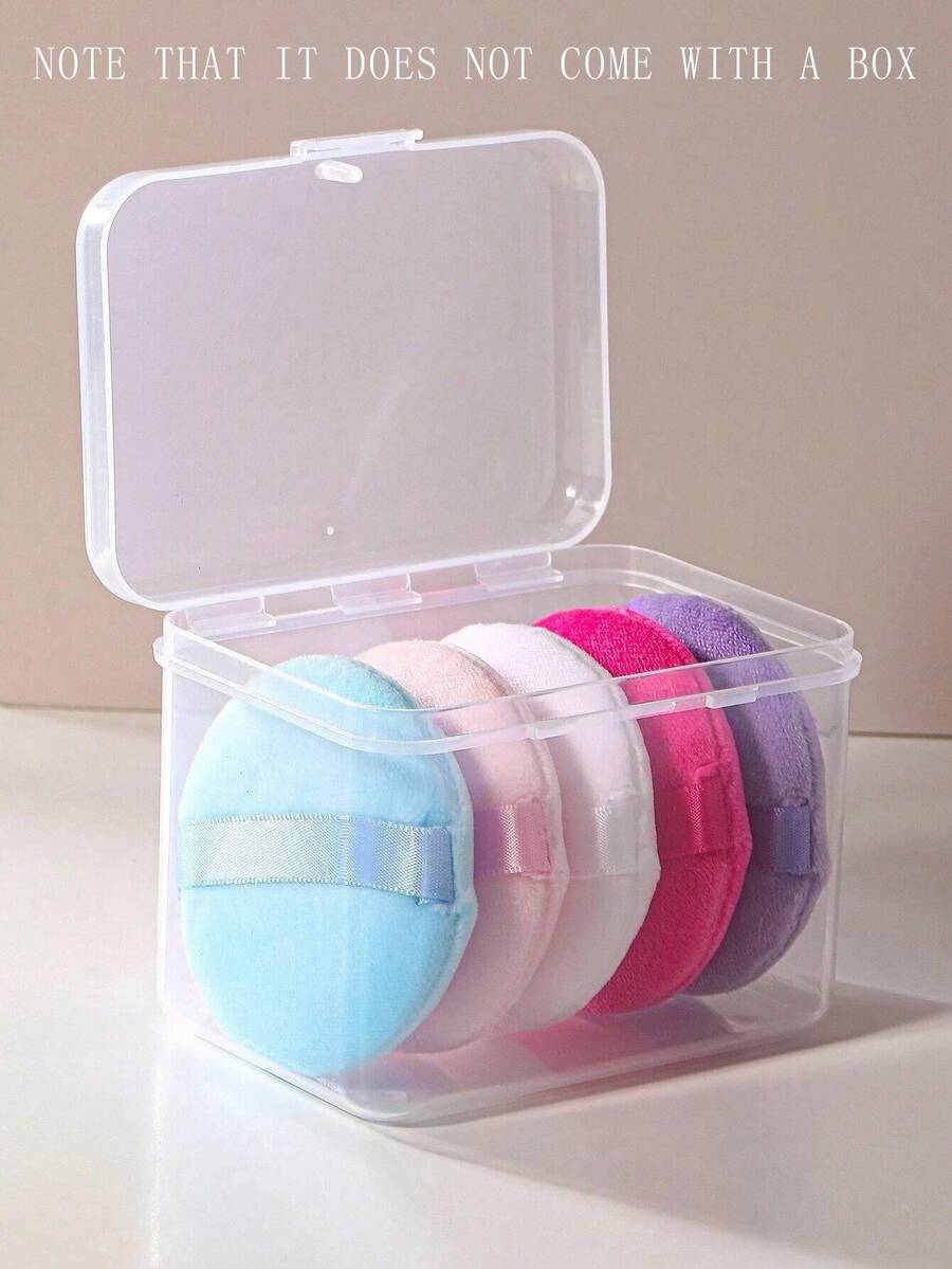 Random 20pcs Loose Powder Puff Set, Cushion Sponge Puff, Super Soft Crystal Velvet Set, Soft Skin-Friendly Loose Powder Puff (No Box), Makeup Sponge, Makeup Tools, Travel Essential, Affordable, - Multicolor - View 1