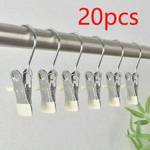 1/5/10/20 cái kẹp quần áo bằng thép không gỉ chịu lực có móc, kẹp phơi quần dài và váy chống trượt đa năng, dụng cụ sắp xếp lưu trữ tủ quần áo tiết kiệm không gian cho phòng ngủ, ký túc xá và gia đình - Nhiều màu - Xem 15