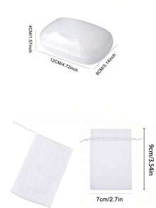 4/1pc Waterproof Portable Sealed Plastic Soap Box, White - A - View 10