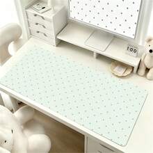 Korean Ins Japanese Anime Light Green Polka Dots Bow Sweet Girl's Room Y2K Girl PU Leather Mouse Pad Office Study Room Desk Waterproof Tablecloth Computer Keyboard Game Mouse Pad Table Mat - View 2