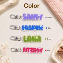Custom Name Keychain,Personalized Acrylic Keychain,Bag Charm,Customized Key Chain Accessory,Customizable Backpack Tag,Keychains For Christmas Gift - Style a - View 3