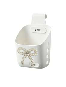 Cute Pearl Bow Hanging Storage Basket, Wall-Mounted Plastic Storage Box, Suitable For Shower, Dorm, Gym, Travel Accessories, Space-Saving Hanging Storage Bag, Suitable For Shower, Bedroom, RV Bathroom, Kitchen, Home Storage And Dressing Room, Lightweight And Durable Mesh Bag, Convenient For Storing Cosmetics, Towels, Small Items, Suitable For Christmas, Easter, Back To School Season, Dorm Storage - Multicolor - View 11