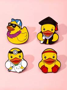 Cute Cartoon Style Alloy Oil-Drip Graduation Cap Duck Brooch, Women's Graduation Season Backpack & Clothing Decoration - Multicolor - View 2