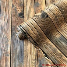 1 Roll 45cm Wide Faux Wood Grain Wallpaper, Multiple Styles Available, Suitable For Home Decor - Faux Wood Grain - View 12