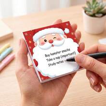 1set/2/1pc Christmas Theme Sticky Notes, Santa Claus & Snowman Pattern Red Memo Pad, Cute Cartoon Self-Adhesive Note Paper, Suitable For Work Reminders, Study Records, Daily To-Do, Meeting Notes, Course Planning, Shopping Lists, Holiday Arrangements, Memo Messages, Key Highlights & Schedule Management, Can Be Stuck On Computer Monitor, Desk, Notebook, Planner Fillers - one-size - View 8
