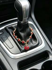 1pc Ladybug Pendant Heart Chain Car Gear Shift Hanging Decoration Steering Wheel Decoration Car Interior Decoration Accessories Car Decoration - A - View 1