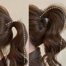 3pcs/1pc Set Women's Matte High Ponytail Fixing Clip, Magic Elegant High Ponytail Hair Accessory, Strong Grip Hair Claw, Suitable For Women's Hairstyles - Multicolor - View 1