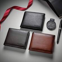 CarrKen 1pc Men's New Multi-Slot Multi-Function European & American Vintage Teenager Short Open Wallet - Multicolor - View 1