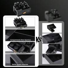 Caja de almacenamiento para baño, organizador de aftershave, caja de almacenamiento para tocador, estante organizador de lavabo, estante de almacenamiento para encimera, bandeja de aftershave, estante de exhibición de perfumes para cajón - Multicolor - Ver 7