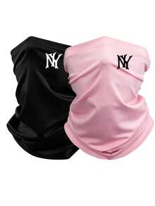 1pc Or 2pcs Unisex Solid Color Sun Protection Face Mask, Dustproof And Windproof, Suitable For Cycling, Hiking, Fishing, Jogging, Mouth And Nose Protection - Multicolor - View 1