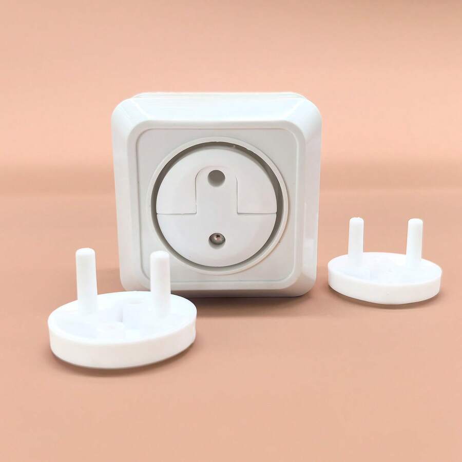 10pcs Power Socket Protective Covers, Anti-Electric Shock Socket Safety Plugs, European Style Outlet Safety Covers, Insulated Flame Retardant Dust-Proof Anti-Accidental Touch, Home Room Protection Accessories, Suitable For Bathroom, Kitchen, Toilet, Living Room - Multiple Styles - View 1