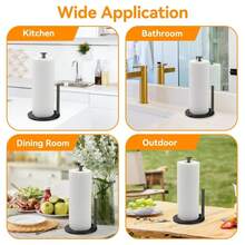 Stainless Steel Paper Towel Holder, Silver, Kitchen Paper Towel Organizer Rack With Weighted Base Countertop Paper Towel Dispenser - Multicolor - View 3