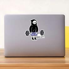 1PC Funny Gym Deadlift Workout Sticker, Sarcastic Fitness Weightlifting Quote Vinyl Decal For Laptop Toolbox Water Bottle, Waterproof Athlete Decal Sticker, Aesthetic Stationery Scrapbook Gift For Gym Bros Friends - S2554 - View 9