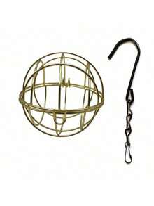 1pc/2pcs/4pcs Ball Racks, Bird Feeders, Metal Bird Hangers, Outdoor Hanging Fat Ball Racks, Wild Bird Feeders, Spherical Iron Squirrel Proof, Bird And Poultry Feeders, Suitable For Garden Courtyards, Balconies, Homestays - Multicolor - View 11