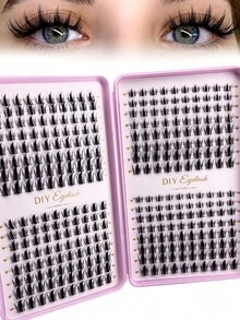 320/384/512pcs Fairy Cluster C-Curl Curly Cartoon Eyelashes 8-16mm Thin Natural Eyelash Extensions, DIY Cluster False Eyelashes, Easy To Wear And Reusable For Daily Makeup - View 11
