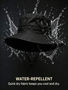 1PC Packable Sun Protection Bucket Hat With String Windproof Mountaineering Cap For Men Women - Multicolor - View 7