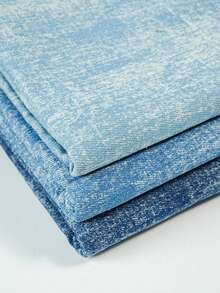 1pc Snowflake-Patterned 100% Cotton Denim Fabric, Pre-Cut Size 19 In X 59 In, 39 In X 59 In, Suitable For Handmade DIY Sewing Fabrics Such As Jeans, Jackets, Dresses, Skirts, Shorts, Background Fabric And Hats, Bags. - Snow Wash Denim - View 8