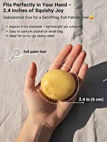 1 buah Bola Es Krim Kentang Tumbuk Buatan Tangan DIY Mainan Pereda Stres, Suara Renyah yang Populer - MultiWarna - View 7