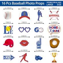 Baseball Party Decorations Photo Booth Props Baseball Birthday Party Supplies Kit Sport Themed Photobooth Props For Boy Birthday Baby Shower - Baseball - View 6